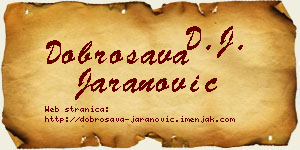 Dobrosava Jaranović vizit kartica